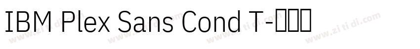 IBM Plex Sans Cond T字体转换